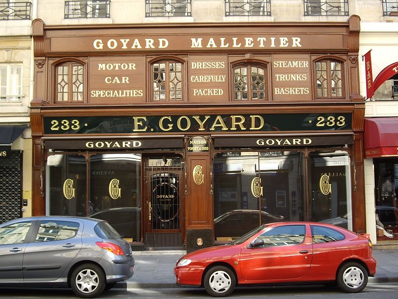 Goyard boutique on Rue Saint-Honore Paris where non-EU shoppers can buy Goyard cheaper with VAT refund