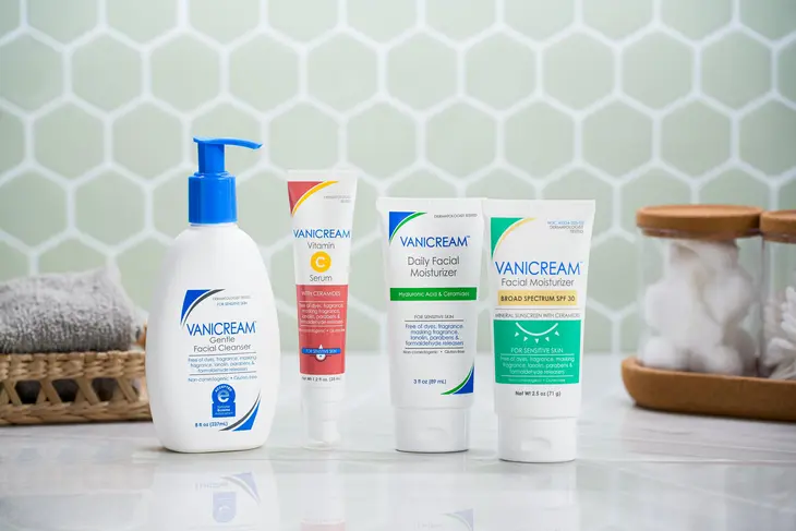 Vanicream skincare products with a cruelty-free status question mark