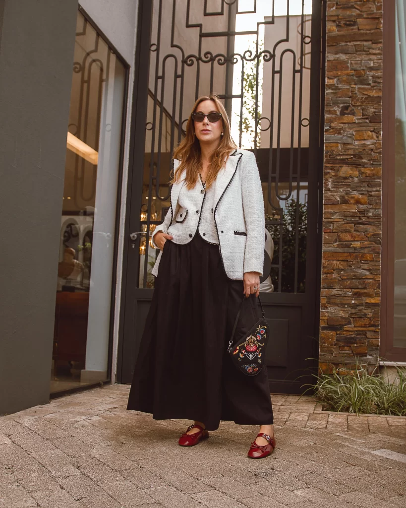 Best Ballet Flats for Women: 10 Comfortable Picks 4 Ballet flats styled with a blazer and tailored trousers for a business casual office outfit