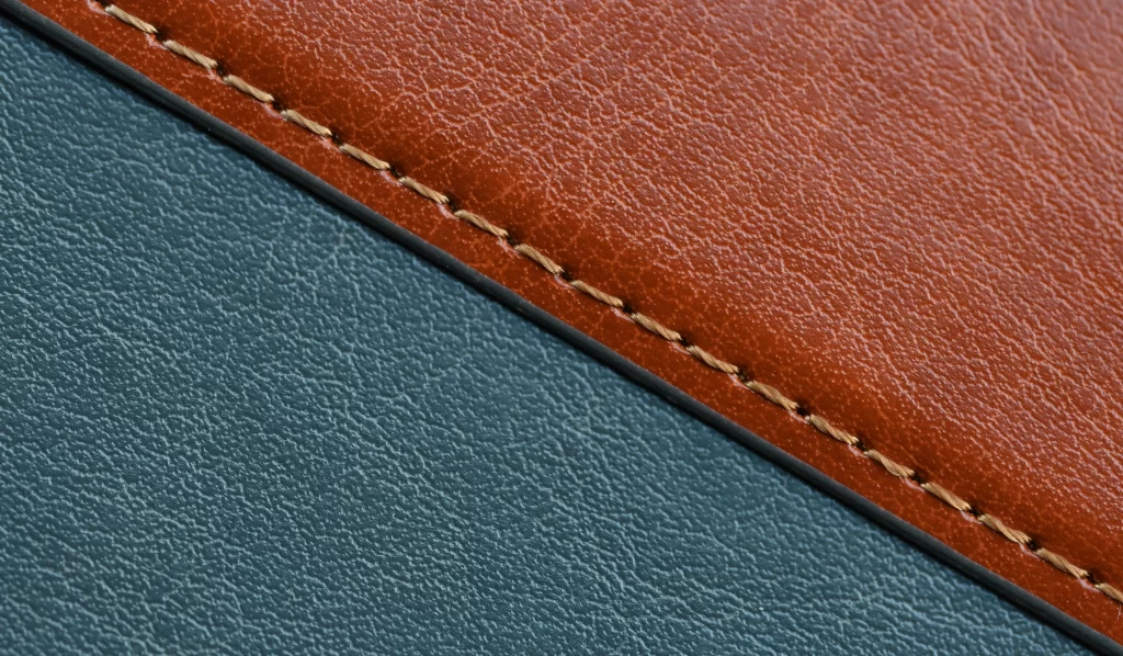 Close up of even stitching used to identify counterfeit designer bags