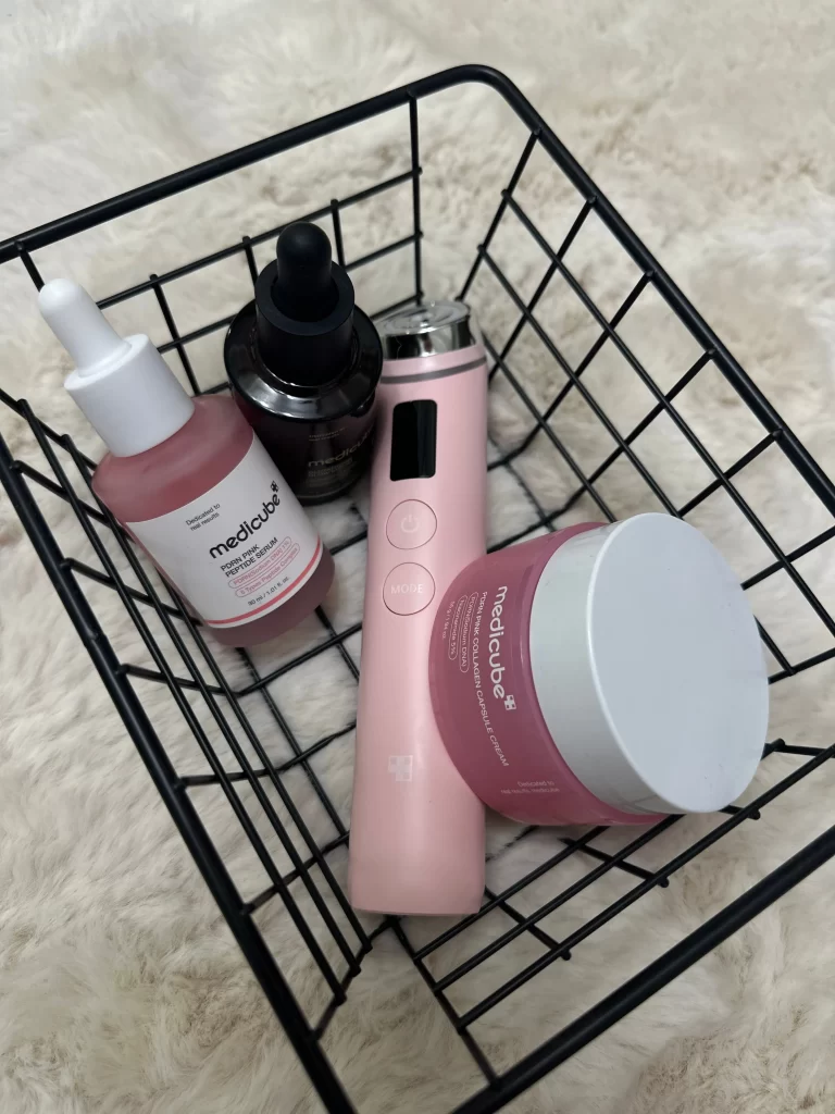Checking Medicube's cruelty free policy against the product on a bathroom counter