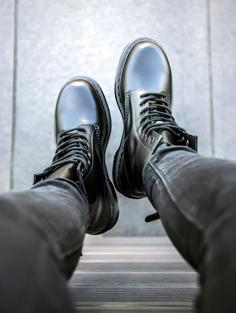 Dr Martens 1460 vs 1461: Which One Should You Buy? 2 Checking toe room in a Dr Martens 1460 boot to decide whether to size up or down